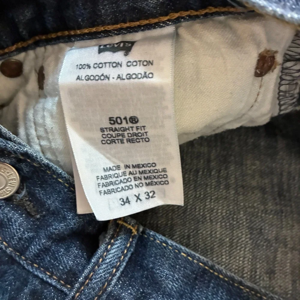 Vtg Y2K Levi's 501 Jeans Men's 34x32 Blue Denim Button Fly Straight Fit Preppy